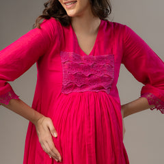 Hot Pink Maternity Dress