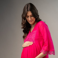 Hot Pink Maternity Dress