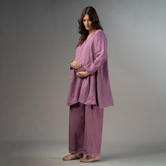 Mauve Organic Cotton Linen Cord Set