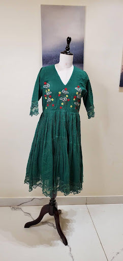 The jade flower tiered dress