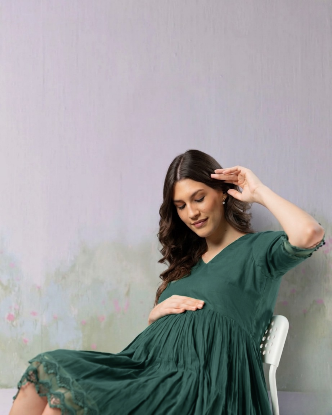 Pure Mulmul Cotton Maternity Dress