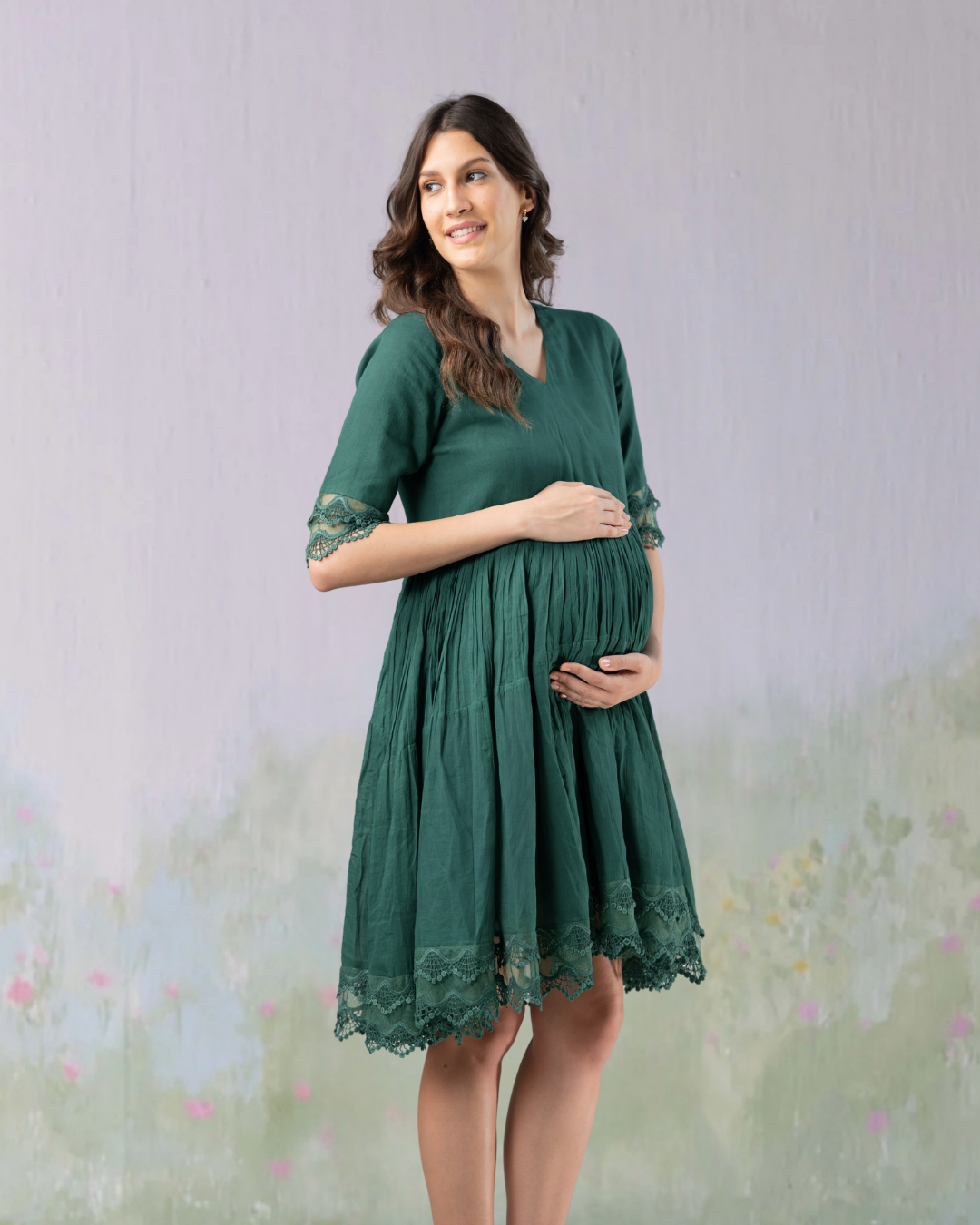 Pure Mulmul Cotton Maternity Dress