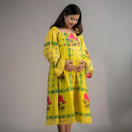 Organic Mul Marigold Dress