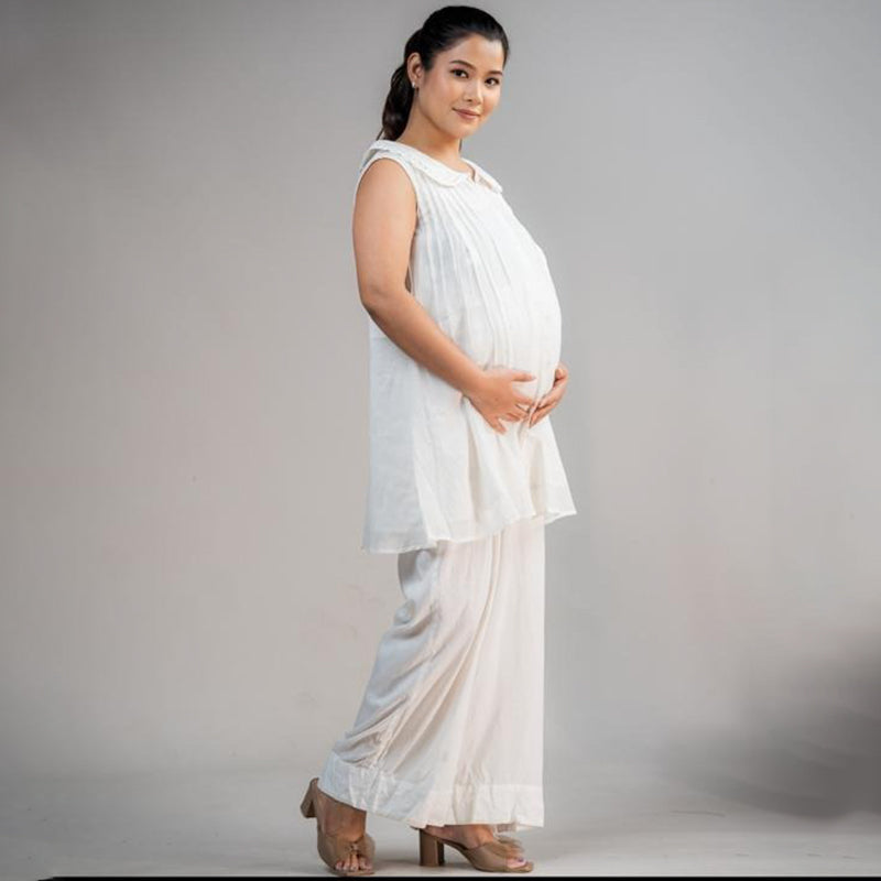 Organic Cotton Tunic with Pleats