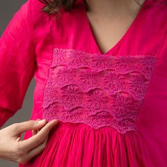 Hot Pink Maternity Dress