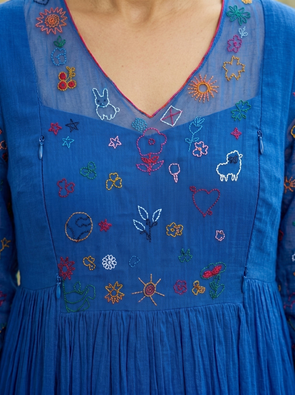 Baby doodles cobalt dress