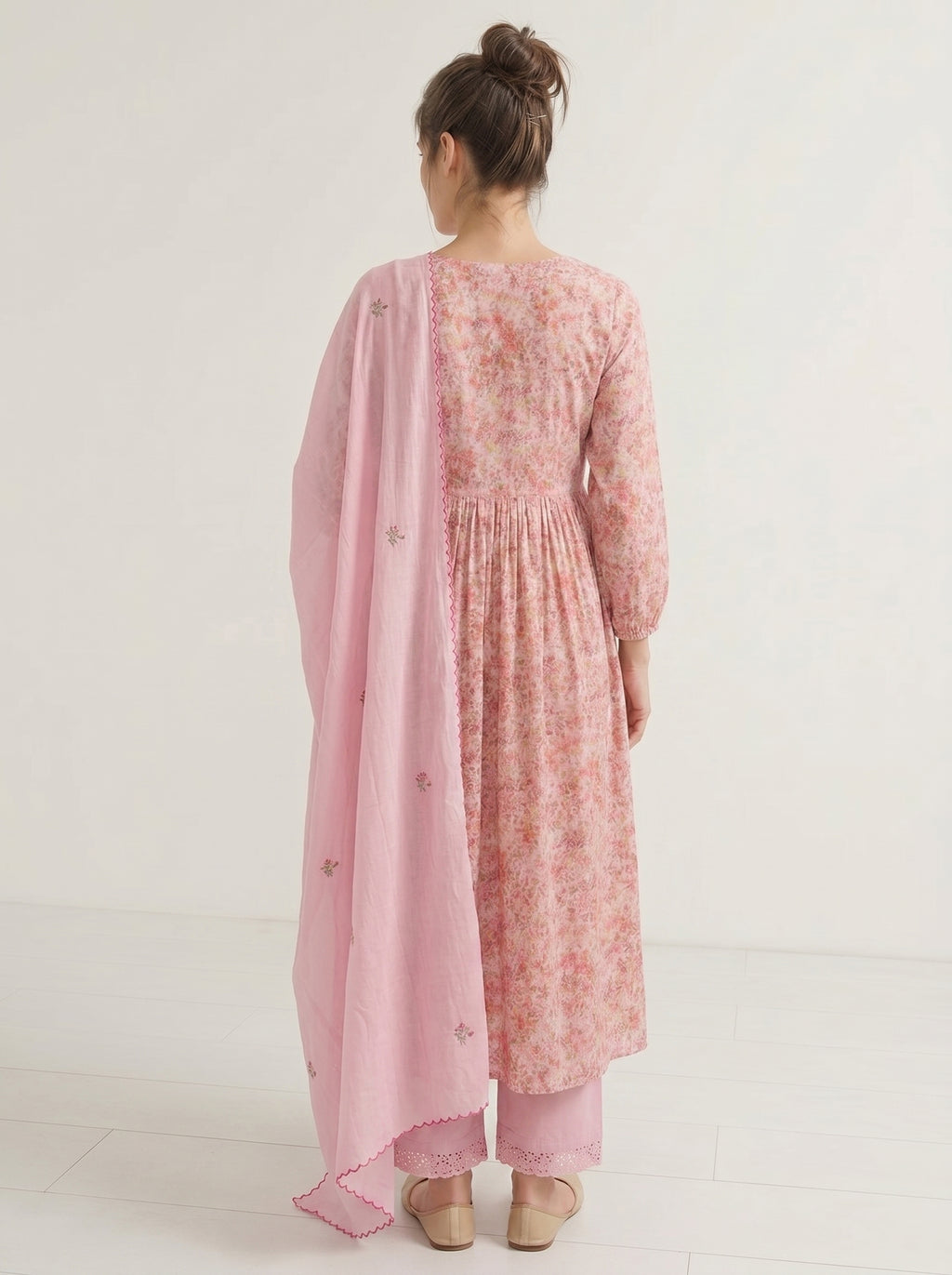 BLUSH PINK ANARKALI SET