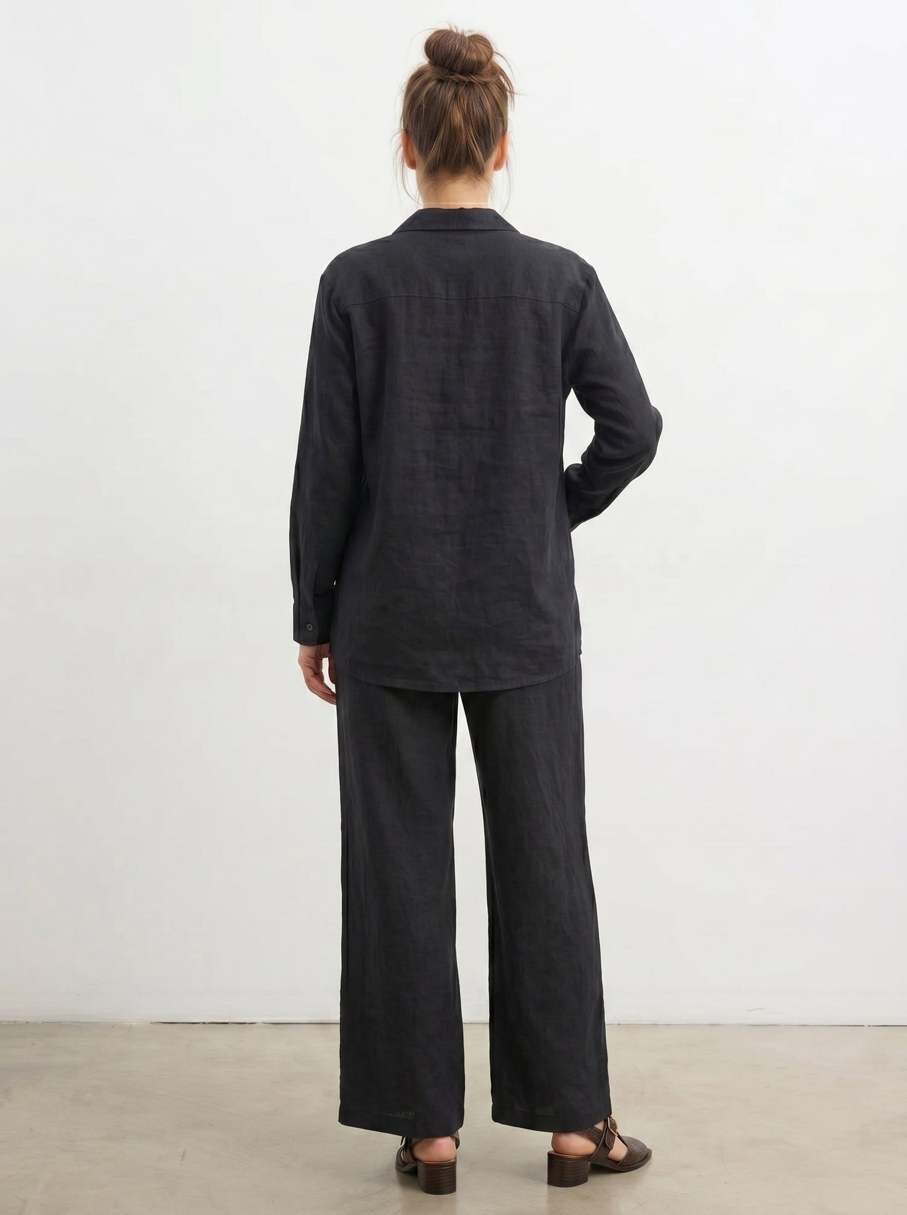 BLACK DOODLE MATERNITY CO-ORD SHIRT SET