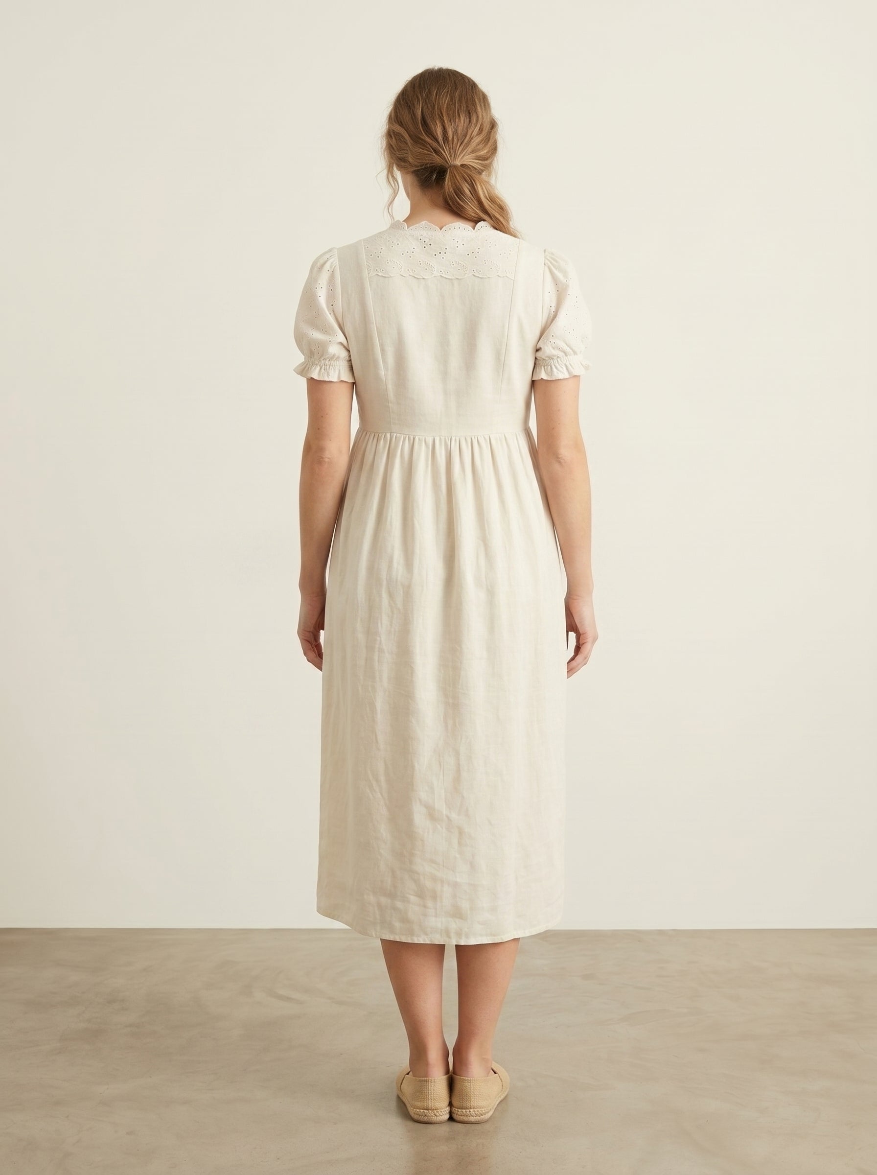 SNOW WHITE EYE LET MATERNITY LOUNGE DRESS