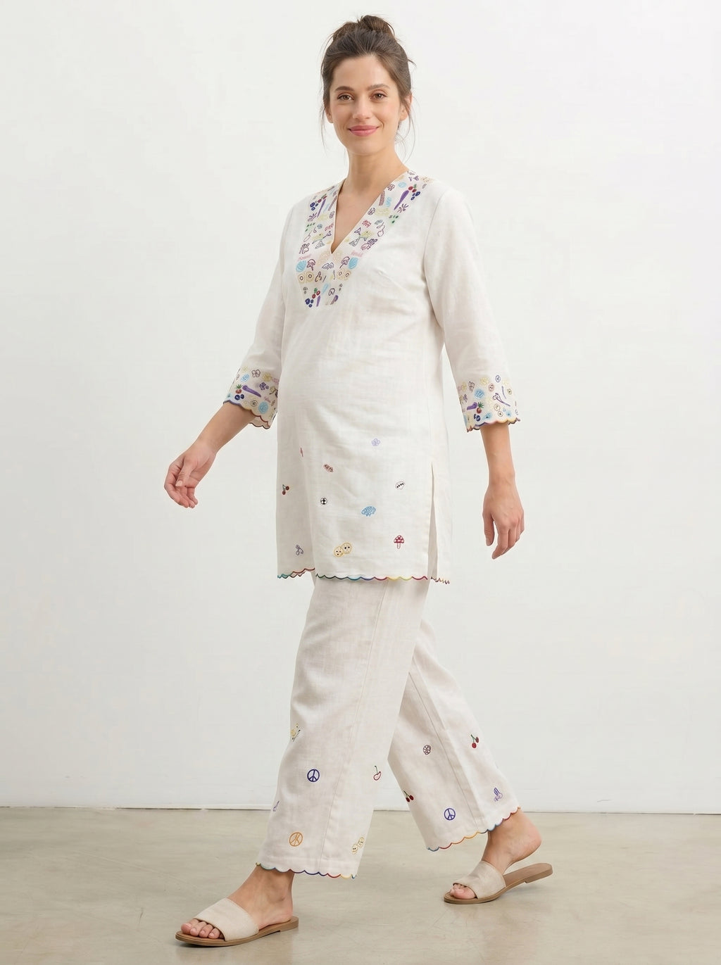IVORY DOODLE MATERNITY CO ORD SET
