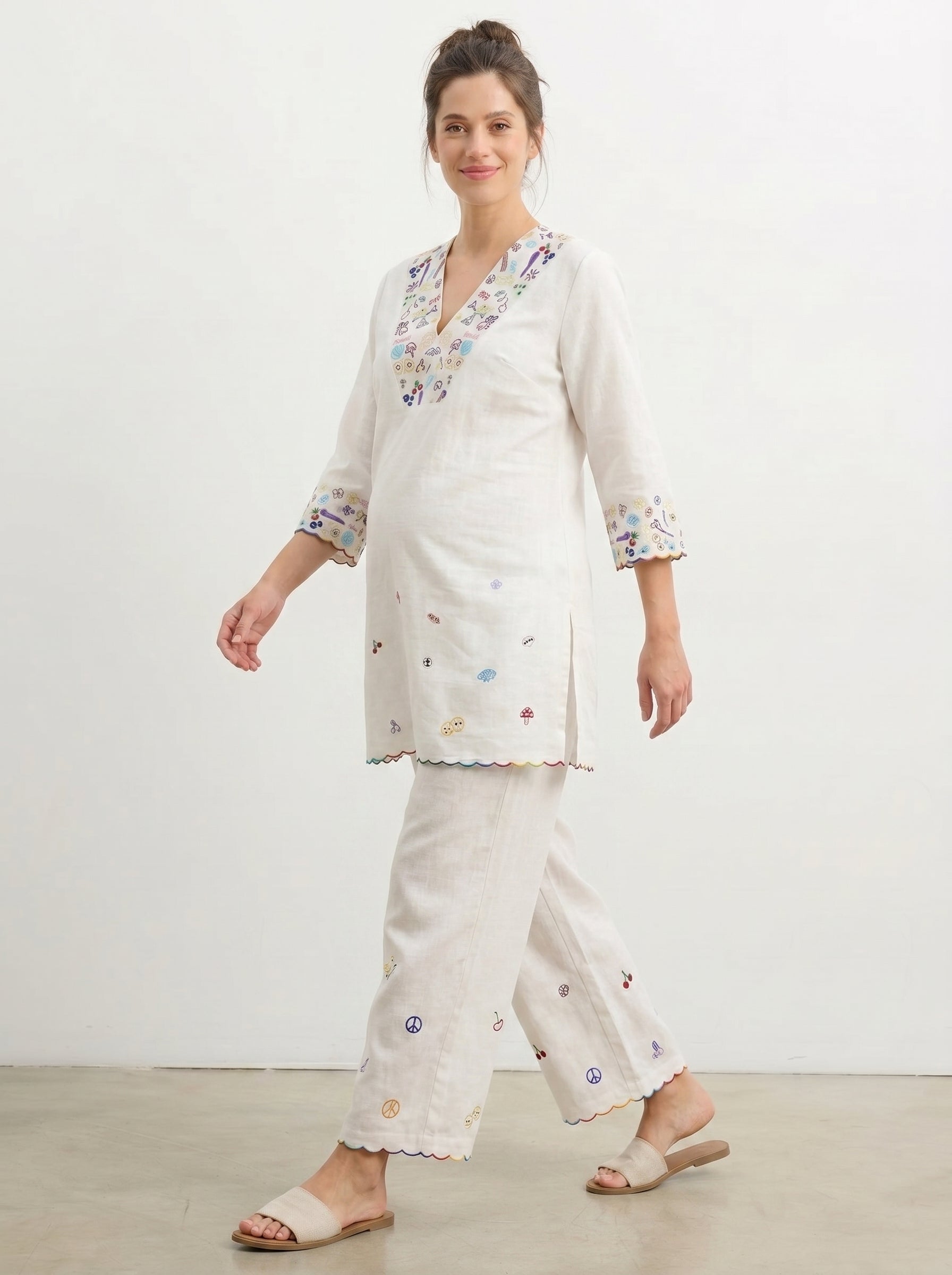 IVORY DOODLE MATERNITY CO ORD SET