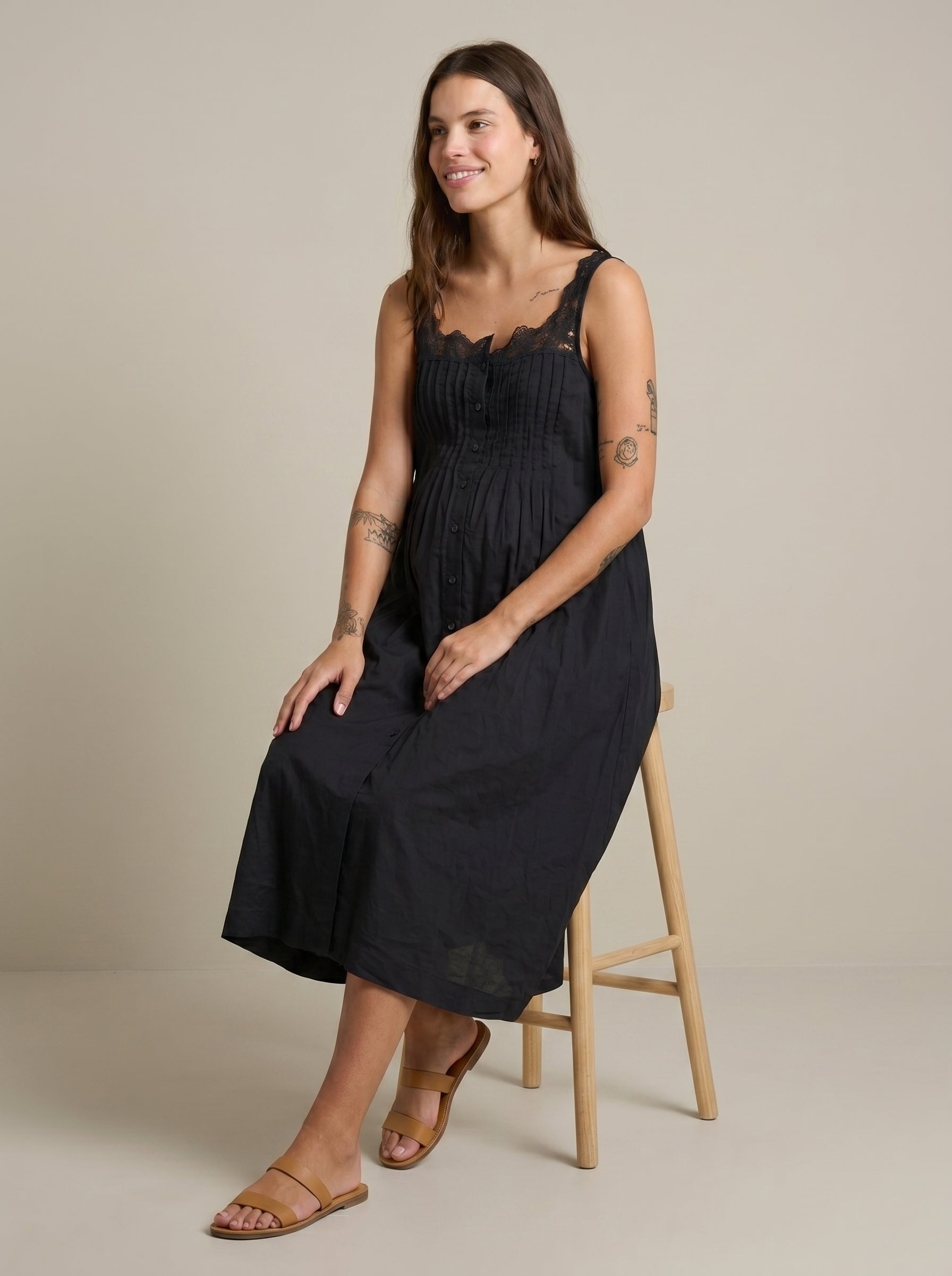 STORM BLACK LOUNGE DRESS