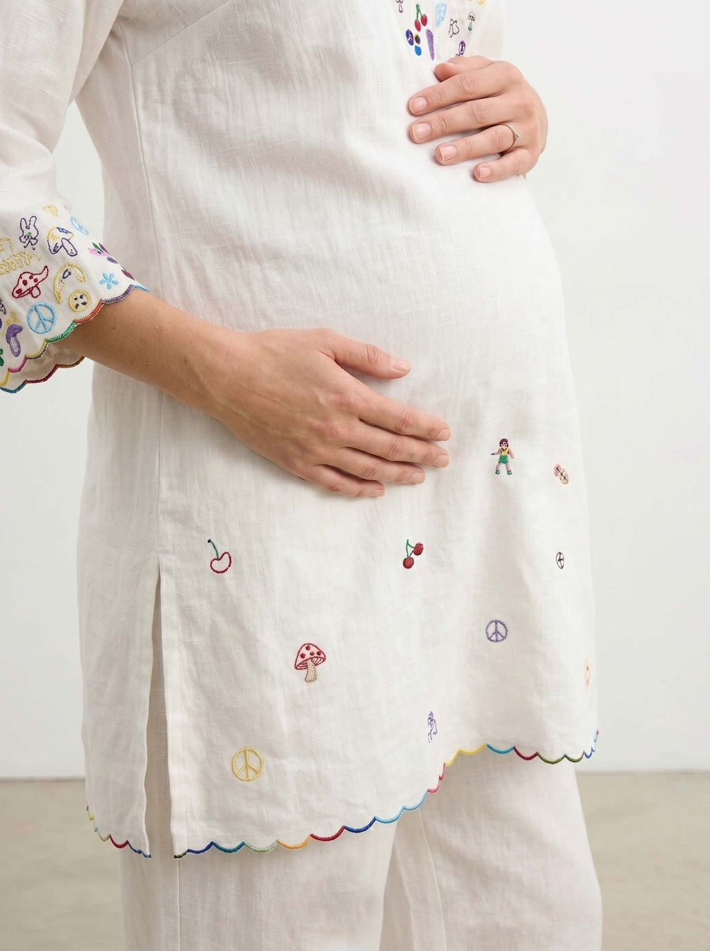 IVORY DOODLE MATERNITY CO ORD SET