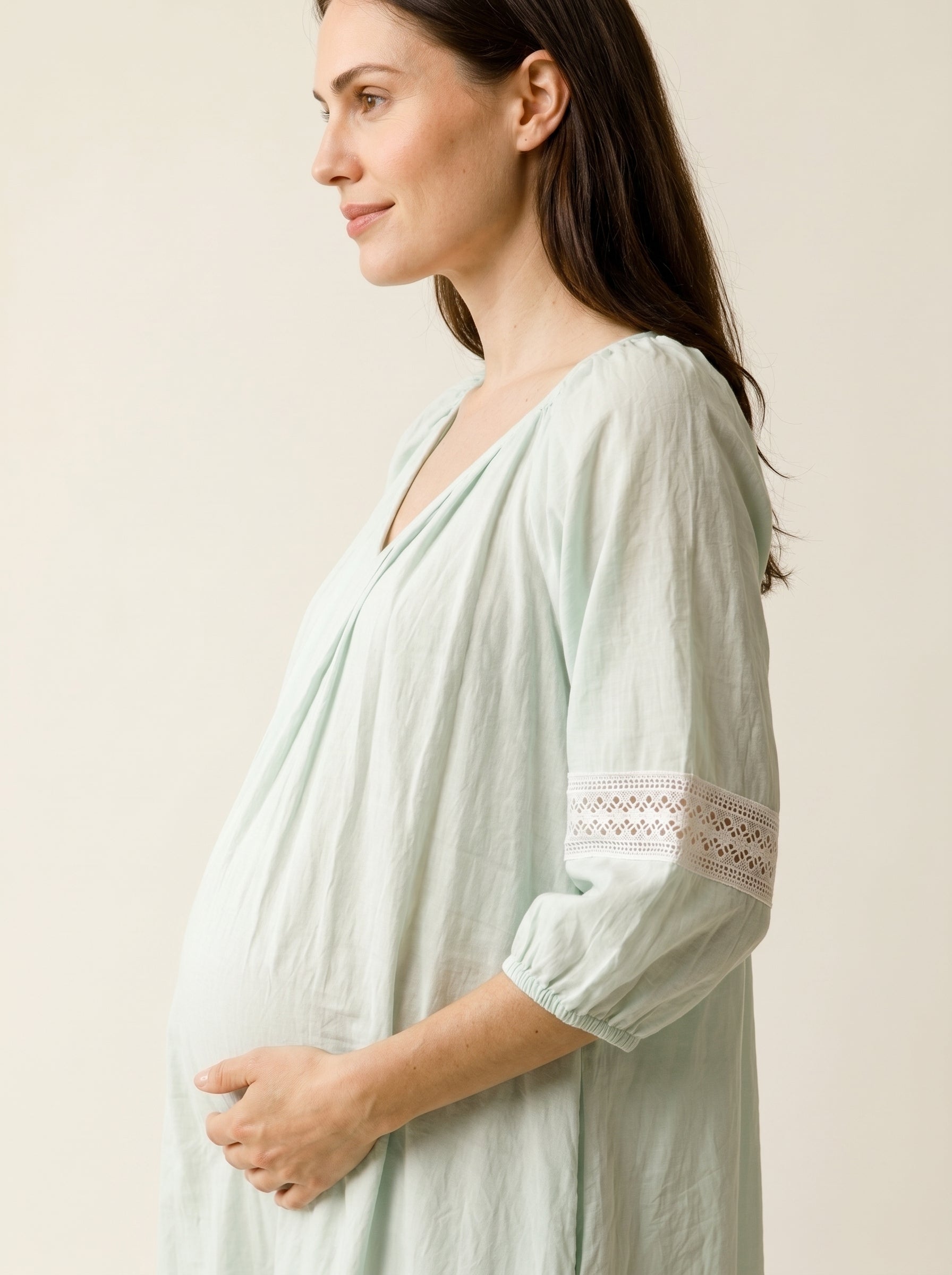 ICE BLUE MATERNITY LOUNGE DRESS