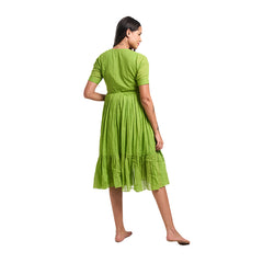 Eastman Green Two-Layer Mul Cotton Nursing Midi Dress