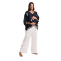 Black Baby Feet Print Cotton Satin Kaftan Co-Ord Set