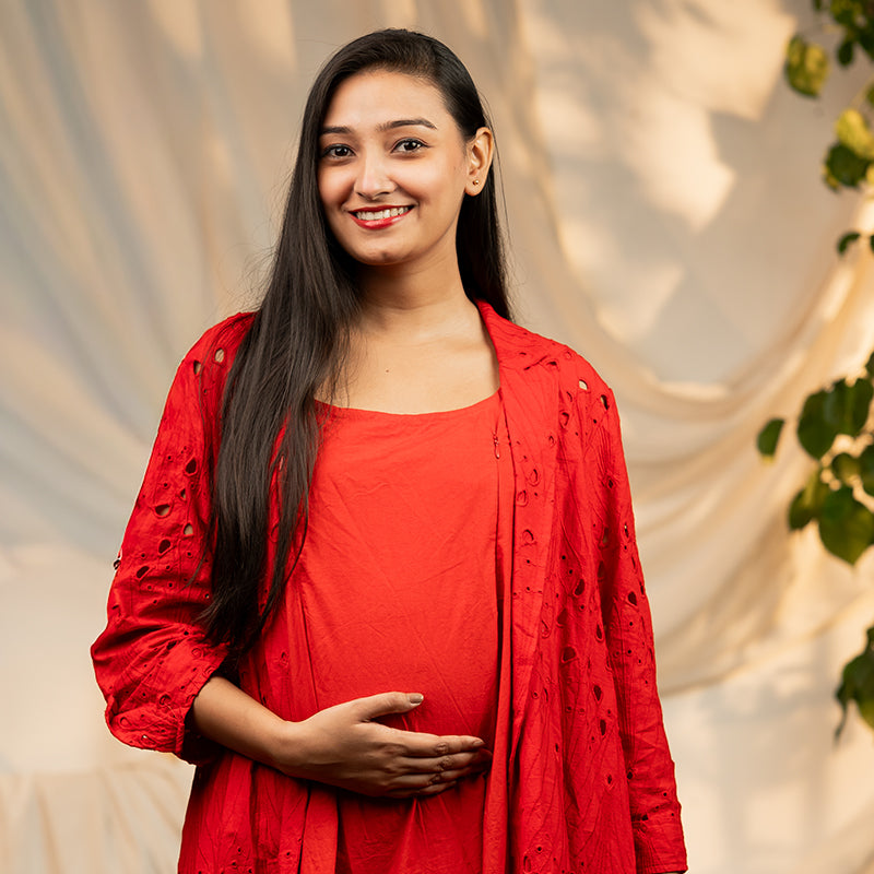 Scarlett Red Sciffilli Organic Cotton Suit Dress