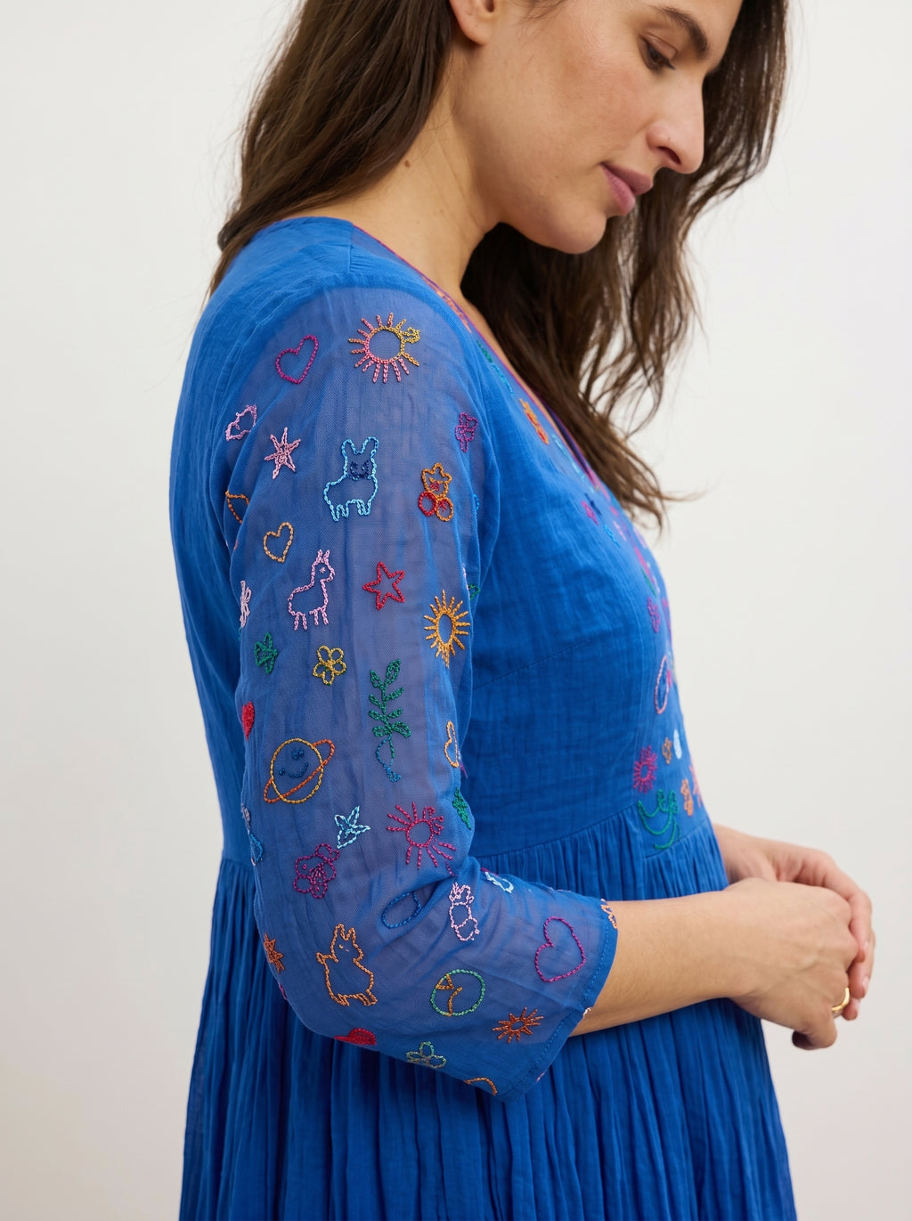 Baby doodles cobalt dress