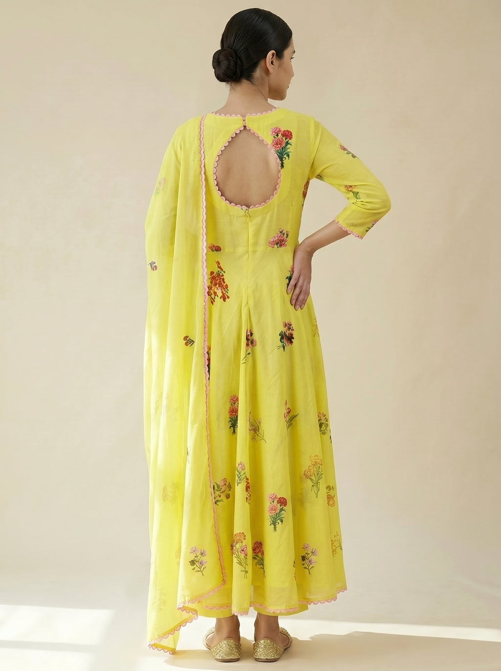 CITRUS BOTANICALS MATERNITY ANARKALI SUIT