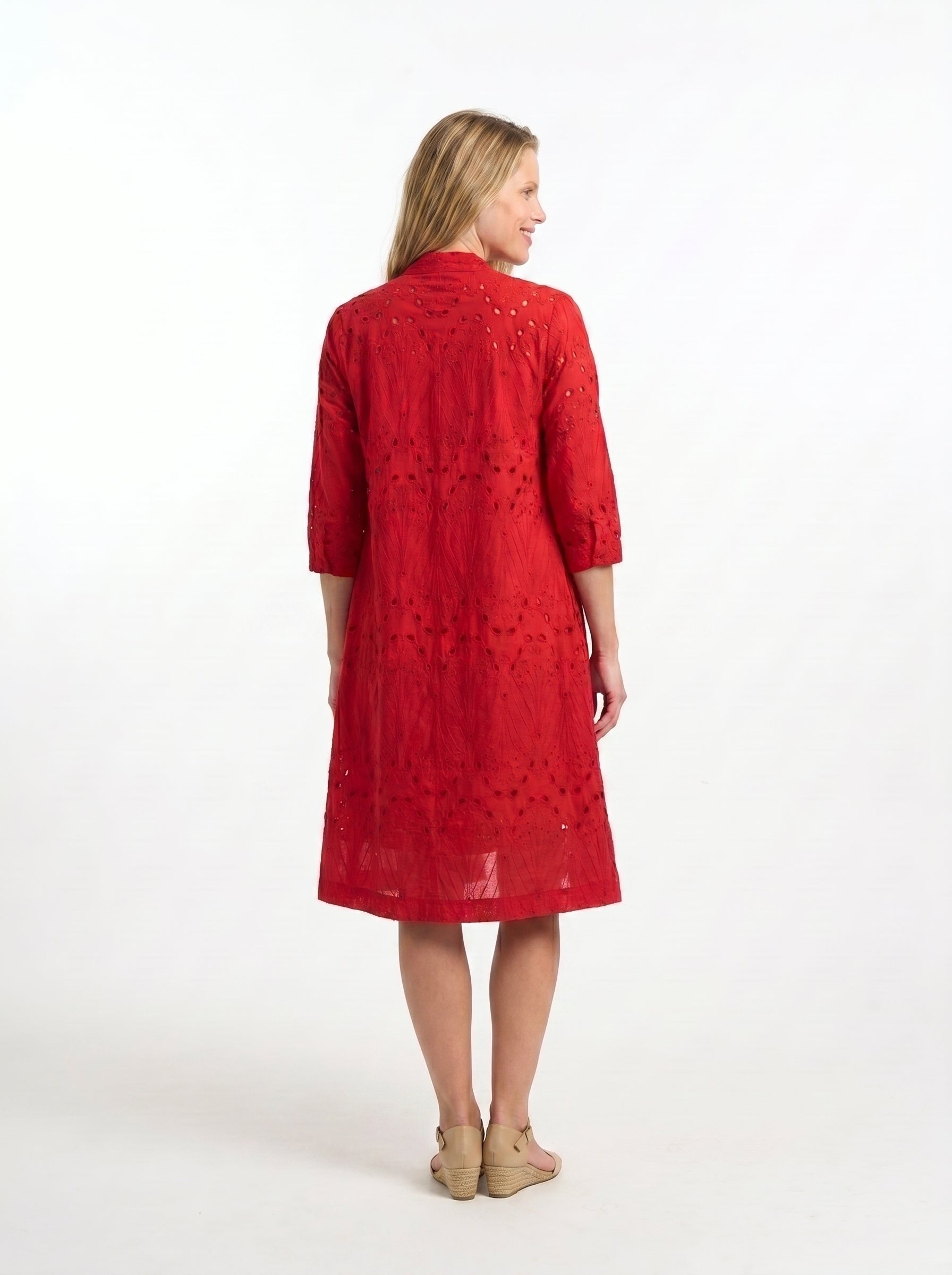 Scarlett Red Sciffilli Organic Cotton Suit Dress