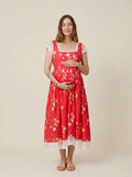 Red Monkey Floral Chantilly Lace Maxi Dress