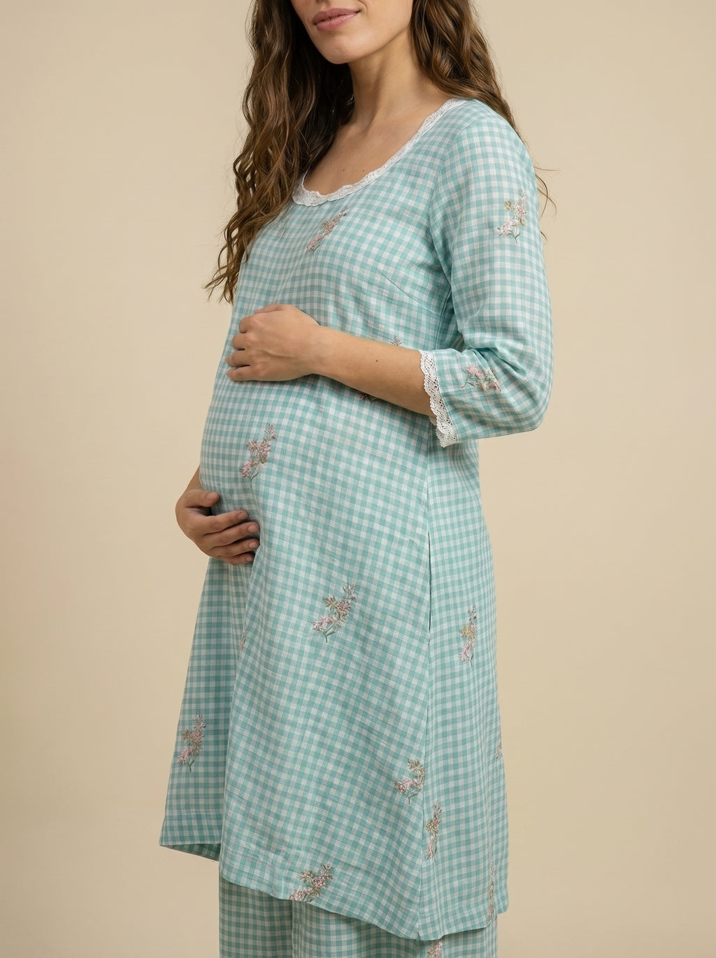 Organic Mul Eyes Blue Printed Layered Dress