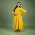 Daffodil Pure Cotton Schiffli Maxi Dress