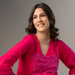 Hot Pink Maternity Dress