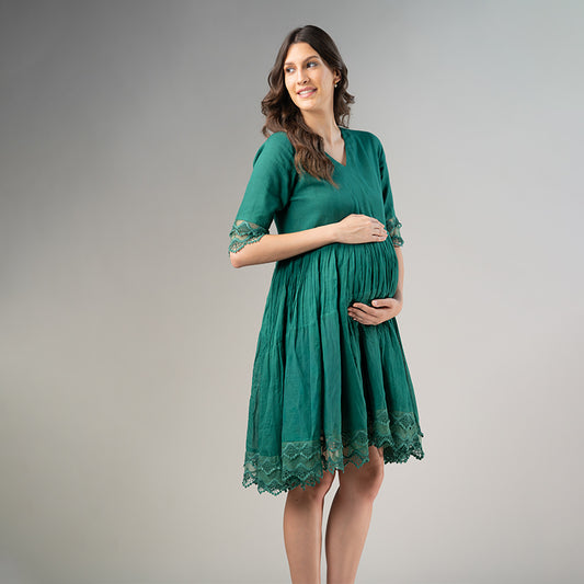 Pure Mulmul Cotton Maternity Dress