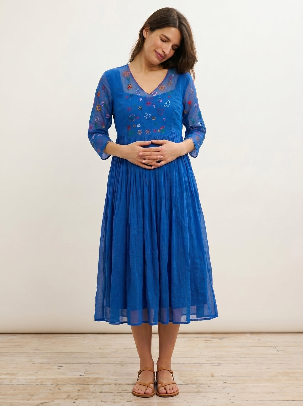 Baby doodles cobalt dress