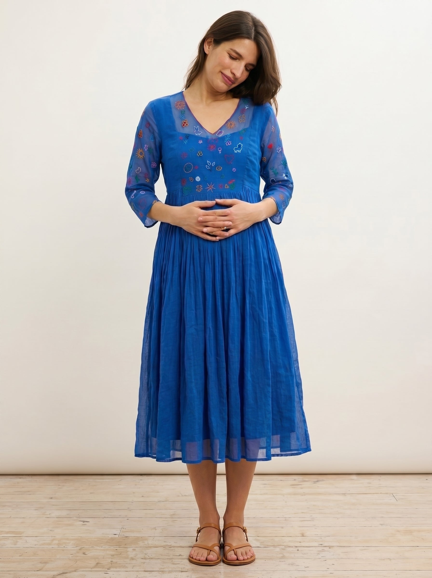 Baby doodles cobalt dress