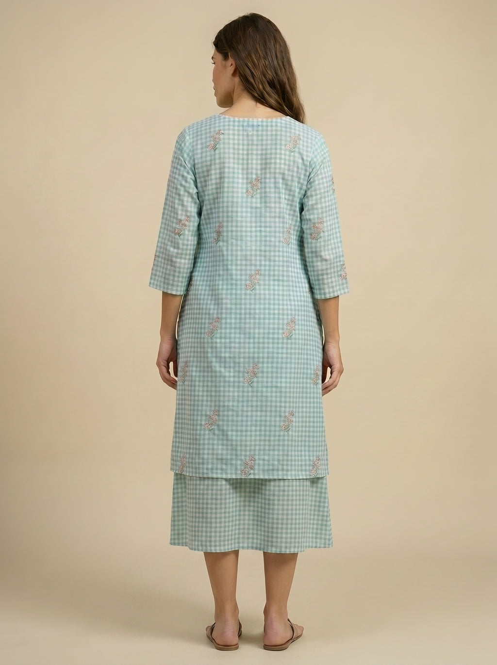Organic Mul Eyes Blue Printed Layered Dress