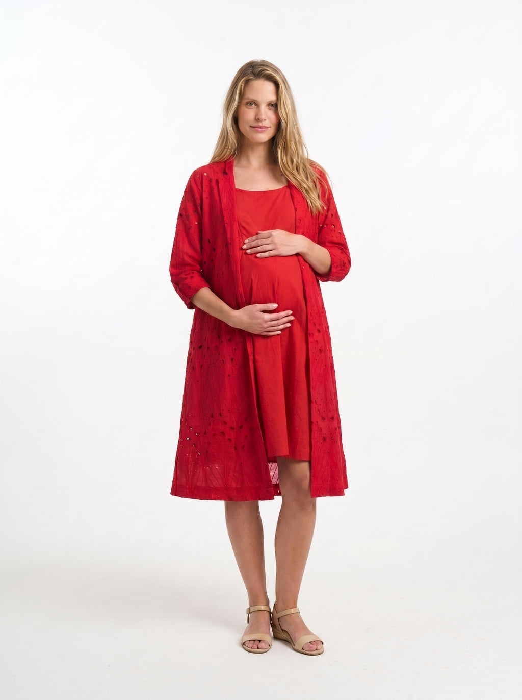 Scarlett Red Sciffilli Organic Cotton Suit Dress