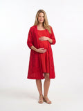 Scarlett Red Sciffilli Organic Cotton Suit Dress
